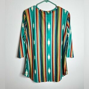 L & B Lucky & Blessed Top Women’s Pullover Long Sleeve Round Neck TShirt Size M